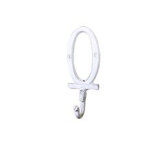 Pack Of 2] Whitewashed Cast Iron Letter O Alphabet Wall Hook 6""