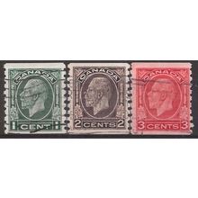 Canada 1933 Coil Stamp Set SG326-328 IMP x Perf 8.5 Good/Fine Used..