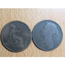 GB 1891 Victoria Penny Coin