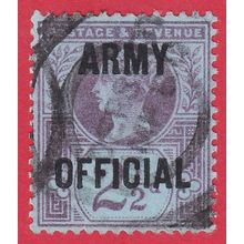 GB QV 1896 2.5d PURPLE/BLUE ARMY OFFICIAL SGO45 GU
