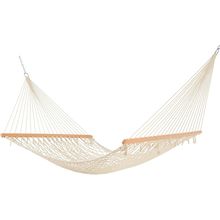 Castaway Living 13 Ft. Double Traditional Hand Woven Cotton Rope Hammock with Fr