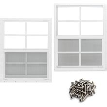Neatiease 2 Pack Shed Window, 24" X 36" Flush Mount Window with Tempered Glass a
