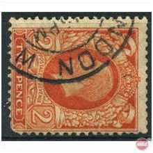 1934 SG442b 2d Orange Wmk SIDEWAYS Fine Used Filler