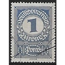 Po Mi 84 x (ʘ): 1 Kr. deep blue Postage Due Stamp: Numeral.