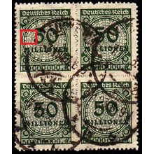 GERMANY REICH [1923] MiNr 0321 BP HT ( O/used ) [01] 4er