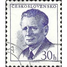 CZECHOSLOVAKIA, President Antonin Novotny, blue 1948, 30h