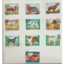 Sharjah & Dependencies Stamps, Dogs, Cancelled To Order (CTO), 10 Different