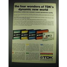 1973 TDK Cassette Tapes Ad - The Four Wonders of Dynamic New World