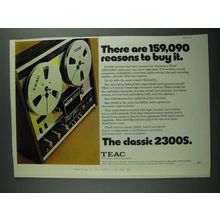 1973 TEAC classic 2300S Tape Deck Ad - Reasons to Buy It