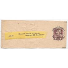 Austria 1911 Postal Wrapper Overprinted Vienna to Hamburg Germany, Alps Assc.
