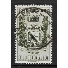 VENEZUELA 1952 ARMS STATE OF MIRANDA 60c GREEN SG 1080 FINE USED#2