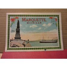 18 view souvenir of MARQUETTE, Michigan, USA unused lettercard . /