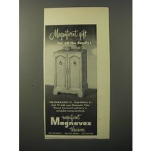 1953 Magnavox Normady 21 Television Ad - Magnificent gift for all the family