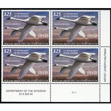 RW83, Mint VF NH $25 Duck Stamp Plate Block - Stuart Katz