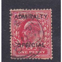 GB 1903 KING EDVII ADMIRALTY OFFICIAL OVERPRINT 1d USED SG O102