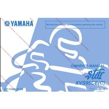 YAMAHA XVS95CE(C) STAR OWNERS MANUAL MOTORCYCLE 94 PAGES IN ENGLISH