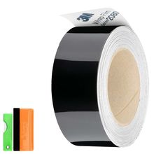 2 Inches X 25 Feet Gloss Black 3M 2080 Vinyl Wrap Kit for Black Out Chrome Delet