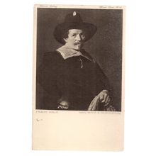 MAN WITH A GLOVE Medici Society postcard unused.. National gallery #95 /