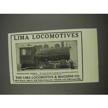 1911 Lima Locomotives Contractors' Dinkey Ad