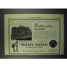 1929 Halsey Taylor Fountains Ad - Joseph Slocum College