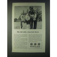 1946 National Dairy Products Corporation Ad - The Kid With a Four-Leaf Clover