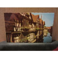 THE WEAVERS AND RIVER STOUR, CANTERBURY, KENT . vintage unused postcard =