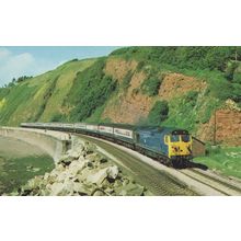 Class 50 Train No 50022 Anson at Parsons Tunnel Dawlish Postcard