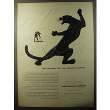 1953 Rand McNally Ad - The panther and the geodetic survey