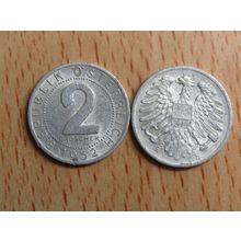 Austria 1952 2 Groschen Coin