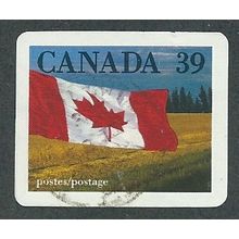 CAN 1989 39c (S/A) 'CANADIAN FLAG AND PRAIRIE'(IMPERFED) FINE USED (EBID41-619)