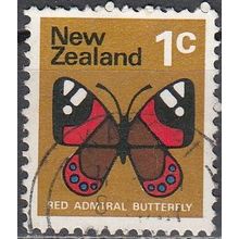 New Zealand 1970 Michel 518X O Cote (2005) 0.20 Euro Papillon Vulcain