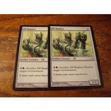 Magic The Gathering, MTG, 2-Cards, 1993-2003, ELF REPLICA, nm