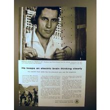 1957 Bell Telephone Ad - Keeps Electric Brain Thinking