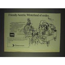 1973 Austrian Airlines Ad - Winterland of Smiles