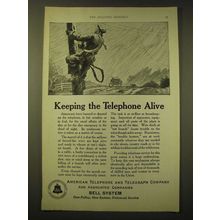 1924 AT&T Bell System Ad - Keeping the telephone alive