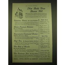 1924 Little, Brown & Company Ad - Cosmo Hamilton Unwritten History