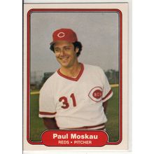 1982 Fleer baseball card 76 Paul Moskau- Reds