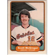 1982 Fleer baseball card 172 Scott McGregor- Orioles