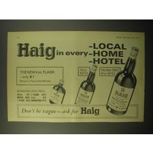 1965 Haig Scotch Ad - Haig in every - local -home -hotel