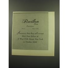 1949 Revillon Furs Ad - Revillon Freres Furriers