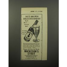 1950 Mackeson's Stout Beer Ad - Nut-Brown Deliciousness!
