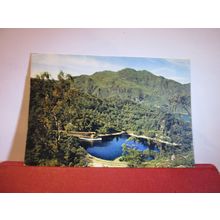 LOCH KATRINE, TROSSACHS, PERTHSHIRE used postcard by J Arthur Dixon 1961 pm =