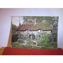 THOMAS HARDY'S COTTAGE HIGHER BOCKHAMPTON, DORSET postcard J A Dixon 1979 pm =