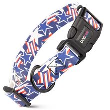 Dog Pet Patriotic Quick Release Printed Collar 1" x 15"- 23"