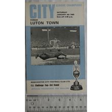 1969 programme Manchester City v. Luton town, Challenge Cup 3rd round