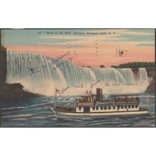 Maid of the Mist, Niagara Falls, New York, c.1950 - Buffalo Stationery Postcard