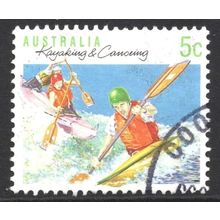 AUSTRALIA 1990: SPORTS DEFINITIVES - 5c KAYAKING & CANOEING USED (G4)