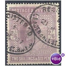 1905 - SG261 2/6d Pale Dull Purple CSP Good/Fine Used .