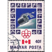 HUNGARY, OLYMPICS, Satellite Communication, blue 1976, 40f, #2