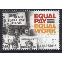 Australia 2019 Equal Pay = Equal Work, 50 Years $1 Used